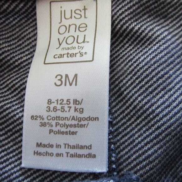 Carters Just One You‎ Pull On Elastic Pants Girls Size 3M Blue Infant Bottoms - Picture 2 of 2